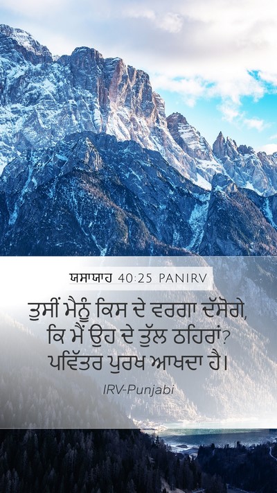ਯਸਾਯਾਹ 40:25 PANIRV Bible Verse Image