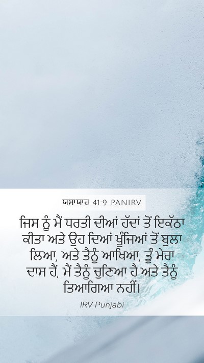 ਯਸਾਯਾਹ 41:9 PANIRV Bible Verse Image