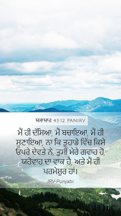 ਯਸਾਯਾਹ 43:12 PANIRV Bible Verse Image