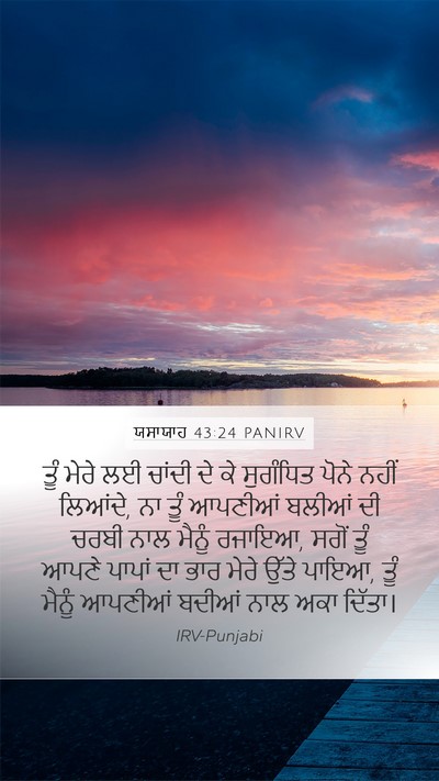 ਯਸਾਯਾਹ 43:24 PANIRV Bible Verse Image