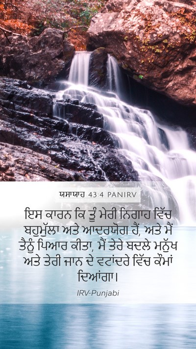 ਯਸਾਯਾਹ 43:4 PANIRV Bible Verse Image