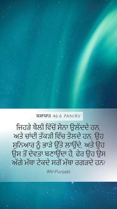ਯਸਾਯਾਹ 46:6 PANIRV Bible Verse Image