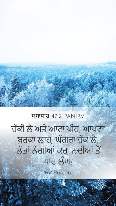 ਯਸਾਯਾਹ 47:2 PANIRV Mobile Phone Wallpaper - ਚੱਕੀ ਲੈ ਅਤੇ ਆਟਾ - Mobile Bible Verse Wallpaper