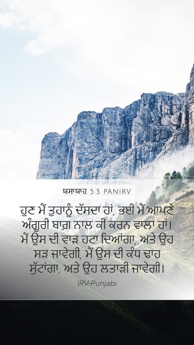 ਯਸਾਯਾਹ 5:5 PANIRV Bible Verse Image