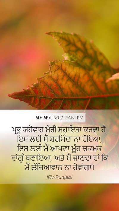 ਯਸਾਯਾਹ 50:7 PANIRV Bible Verse Image