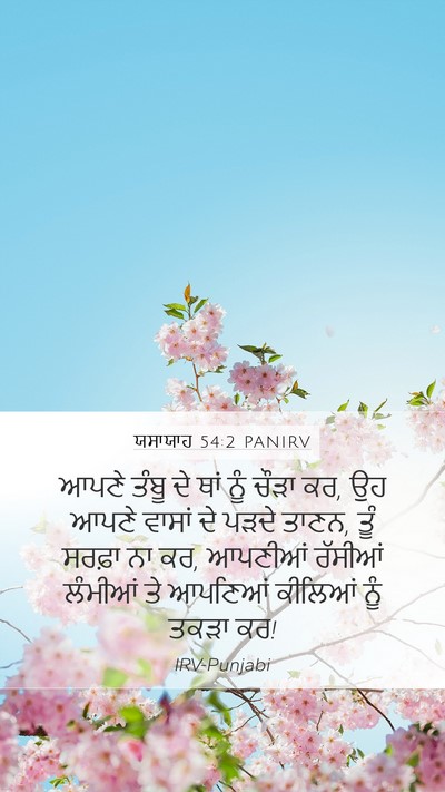 ਯਸਾਯਾਹ 54:2 PANIRV Bible Verse Image