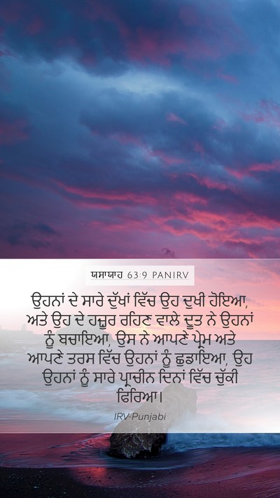 ਯਸਾਯਾਹ 63:9 PANIRV Mobile Phone Wallpaper - ਉਹਨਾਂ ਦੇ ਸਾਰੇ - Mobile Bible Verse Wallpaper