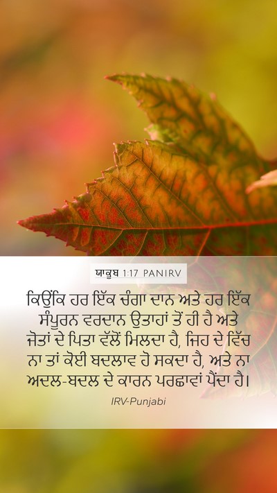 ਯਾਕੂਬ 1:17 PANIRV Bible Verse Image