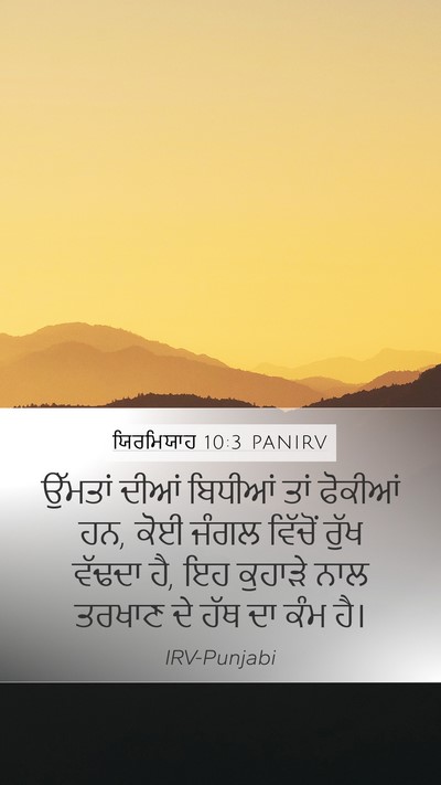 ਯਿਰਮਿਯਾਹ 10:3 PANIRV Bible Verse Image