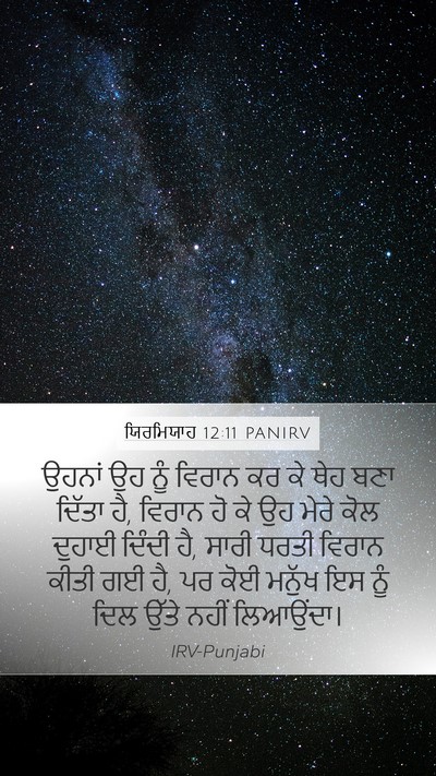 ਯਿਰਮਿਯਾਹ 12:11 PANIRV Mobile Phone Wallpaper - ਉਹਨਾਂ ਉਹ ਨੂੰ ਵਿਰਾਨ - Mobile Bible Verse Wallpaper