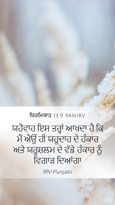 ਯਿਰਮਿਯਾਹ 13:9 PANIRV Bible Verse Image