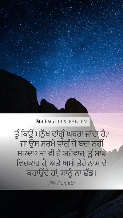 ਯਿਰਮਿਯਾਹ 14:9 PANIRV Bible Verse Image