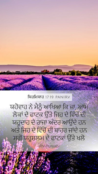 ਯਿਰਮਿਯਾਹ 17:19 PANIRV Mobile Phone Wallpaper - ਯਹੋਵਾਹ ਨੇ ਮੈਨੂੰ - Mobile Bible Verse Wallpaper