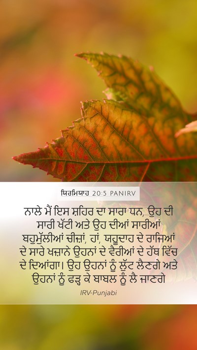 ਯਿਰਮਿਯਾਹ 20:5 PANIRV Bible Verse Image