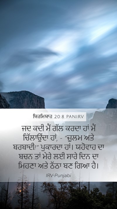 ਯਿਰਮਿਯਾਹ 20:8 PANIRV Bible Verse Image