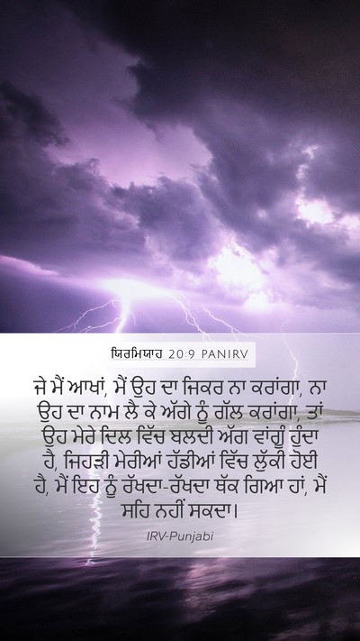 ਯਿਰਮਿਯਾਹ 20:9 PANIRV Bible Verse Image