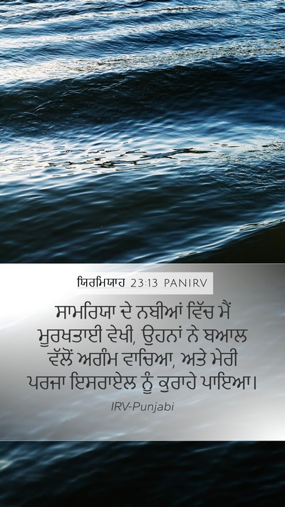 ਯਿਰਮਿਯਾਹ 23:13 PANIRV Mobile Phone Wallpaper - ਸਾਮਰਿਯਾ ਦੇ ਨਬੀਆਂ - Mobile Bible Verse Wallpaper