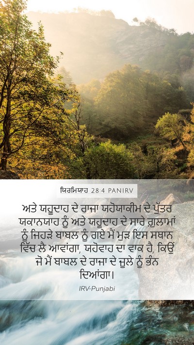 ਯਿਰਮਿਯਾਹ 28:4 PANIRV Bible Verse Image