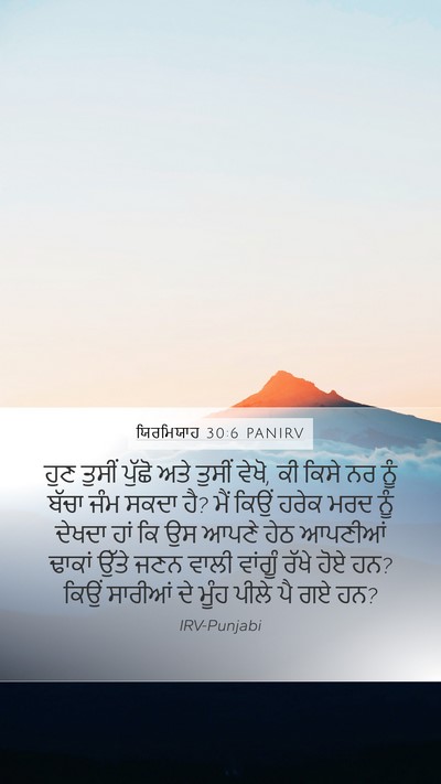 ਯਿਰਮਿਯਾਹ 30:6 PANIRV Bible Verse Image