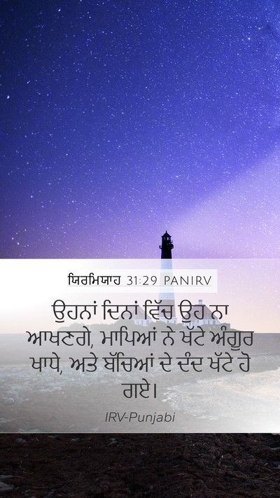 ਯਿਰਮਿਯਾਹ 31:29 PANIRV Bible Verse Image