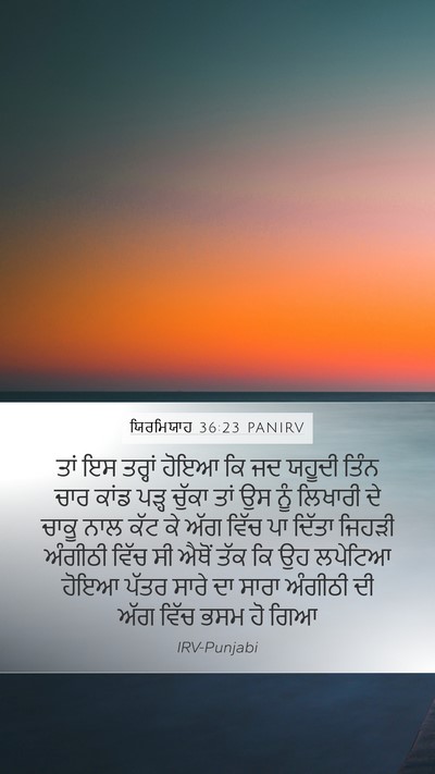 ਯਿਰਮਿਯਾਹ 36:23 PANIRV Bible Verse Image