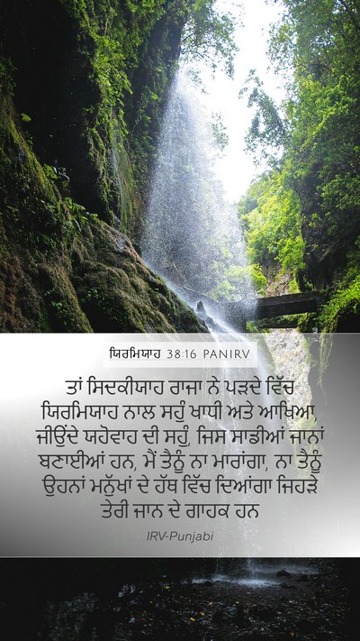 ਯਿਰਮਿਯਾਹ 38:16 PANIRV Mobile Phone Wallpaper - ਤਾਂ ਸਿਦਕੀਯਾਹ ਰਾਜਾ - Mobile Bible Verse Wallpaper