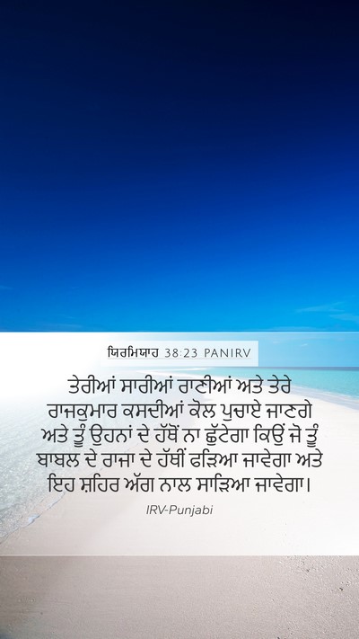 ਯਿਰਮਿਯਾਹ 38:23 PANIRV Bible Verse Image
