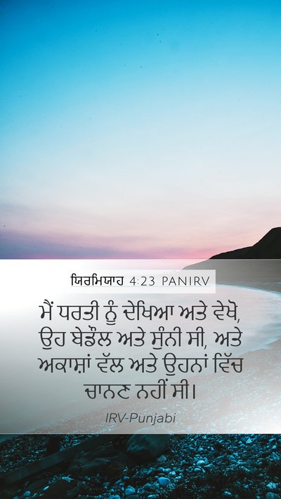 ਯਿਰਮਿਯਾਹ 4:23 PANIRV Bible Verse Image