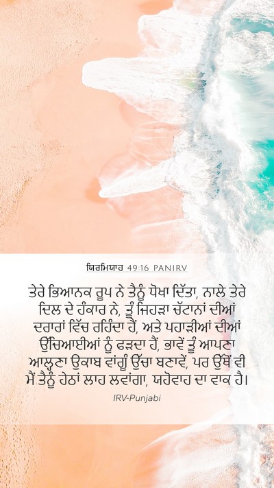 ਯਿਰਮਿਯਾਹ 49:16 PANIRV Bible Verse Image
