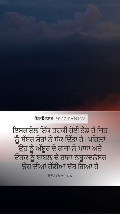 ਯਿਰਮਿਯਾਹ 50:17 PANIRV Bible Verse Image