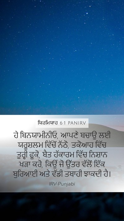 ਯਿਰਮਿਯਾਹ 6:1 PANIRV Bible Verse Image