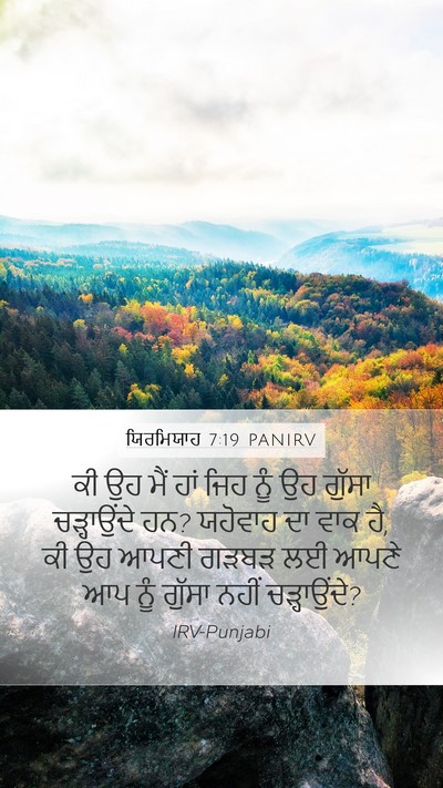 ਯਿਰਮਿਯਾਹ 7:19 PANIRV Mobile Phone Wallpaper - ਕੀ ਉਹ ਮੈਂ ਹਾਂ ਜਿਹ - Mobile Bible Verse Wallpaper