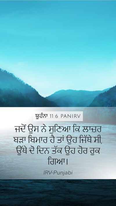 ਯੂਹੰਨਾ 11:6 PANIRV Bible Verse Image