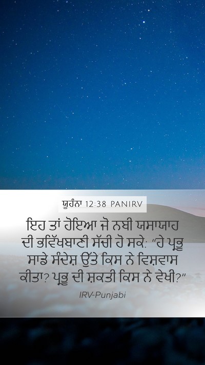 ਯੂਹੰਨਾ 12:38 PANIRV Bible Verse Image