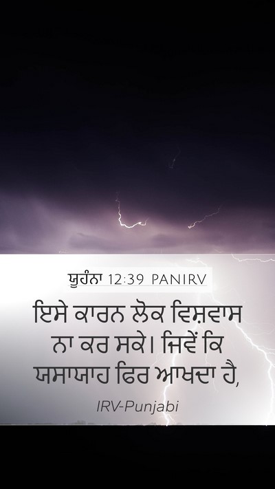 ਯੂਹੰਨਾ 12:39 PANIRV Bible Verse Image