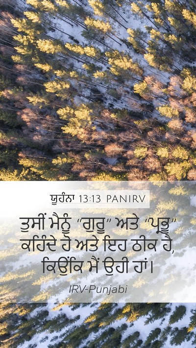 ਯੂਹੰਨਾ 13:13 PANIRV Bible Verse Image