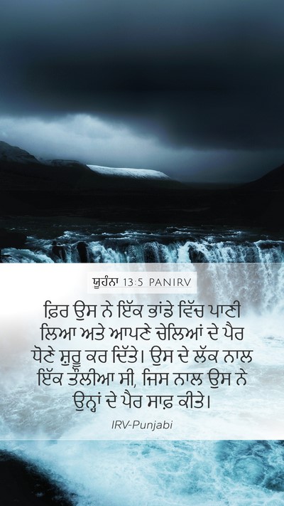 ਯੂਹੰਨਾ 13:5 PANIRV Bible Verse Image