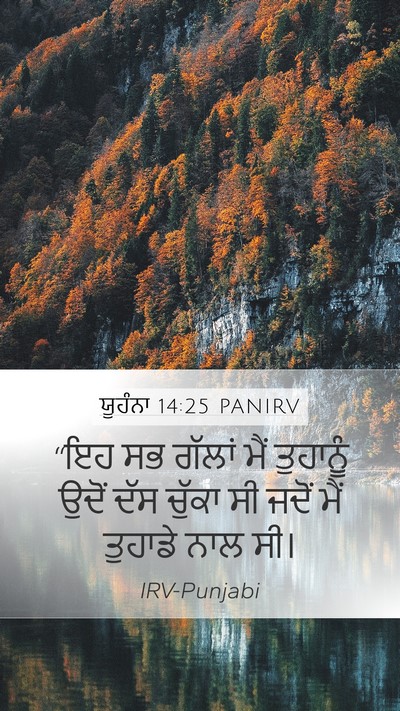 ਯੂਹੰਨਾ 14:25 PANIRV Mobile Phone Wallpaper - “ਇਹ ਸਭ ਗੱਲਾਂ ਮੈਂ - Mobile Bible Verse Wallpaper