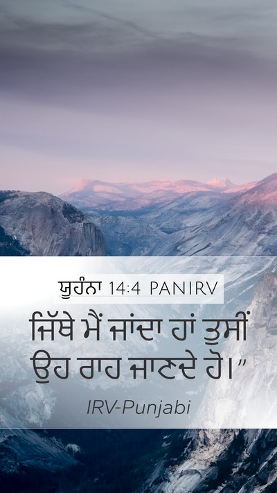ਯੂਹੰਨਾ 14:4 PANIRV Mobile Phone Wallpaper - ਜਿੱਥੇ ਮੈਂ ਜਾਂਦਾ - Mobile Bible Verse Wallpaper