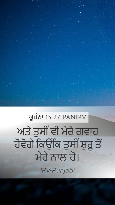 ਯੂਹੰਨਾ 15:27 PANIRV Bible Verse Image