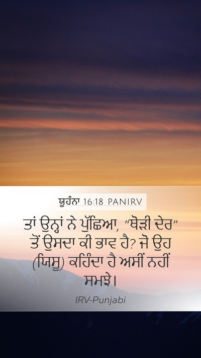 ਯੂਹੰਨਾ 16:18 PANIRV Bible Verse Image