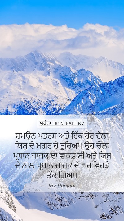 ਯੂਹੰਨਾ 18:15 PANIRV Bible Verse Image