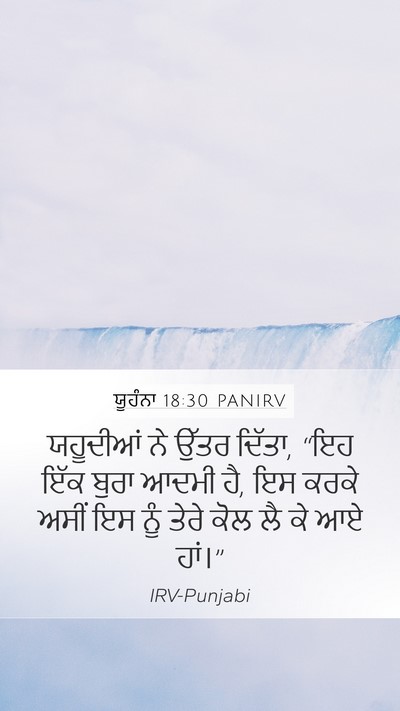 ਯੂਹੰਨਾ 18:30 PANIRV Bible Verse Image