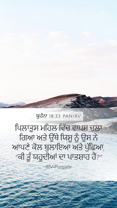 ਯੂਹੰਨਾ 18:33 PANIRV Bible Verse Image