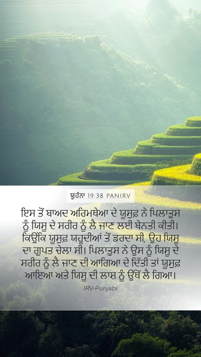 ਯੂਹੰਨਾ 19:38 PANIRV Bible Verse Image