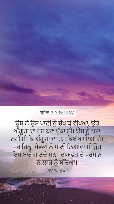 ਯੂਹੰਨਾ 2:9 PANIRV Bible Verse Image