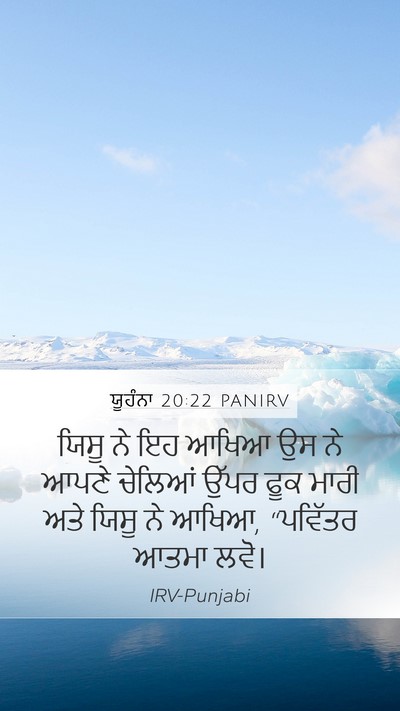 ਯੂਹੰਨਾ 20:22 PANIRV Bible Verse Image