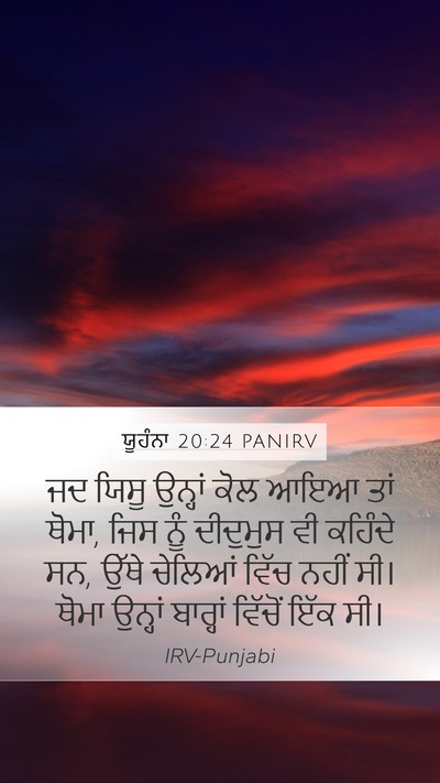 ਯੂਹੰਨਾ 20:24 PANIRV Bible Verse Image