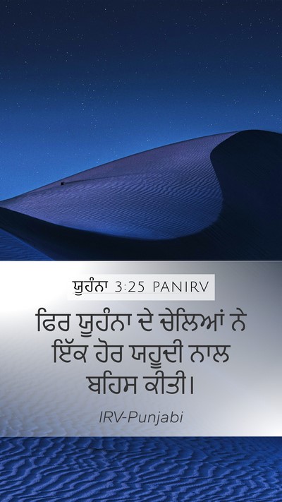 ਯੂਹੰਨਾ 3:25 PANIRV Bible Verse Image