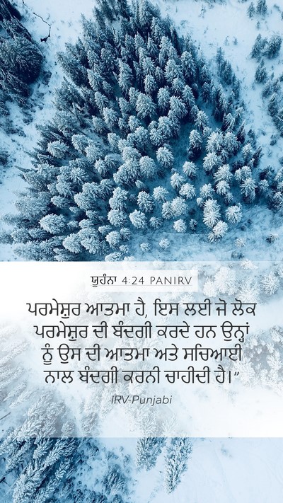 ਯੂਹੰਨਾ 4:24 PANIRV Mobile Phone Wallpaper - ਪਰਮੇਸ਼ੁਰ ਆਤਮਾ ਹੈ, - Mobile Bible Verse Wallpaper